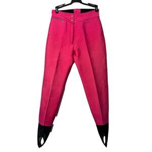 PEREGRINE Womens Ski Pants Size 10 Bright Pink Pockets Zip Close Sun Valley ID